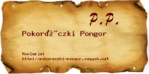 Pokoráczki Pongor névjegykártya